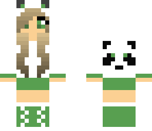 greeen panda girl