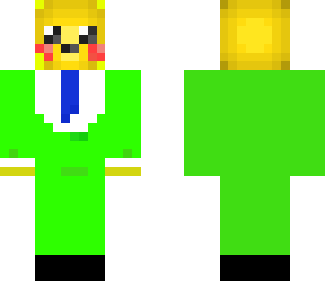 pikachu green suit