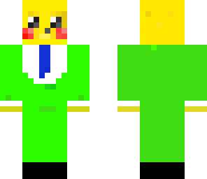 pikachu green suit