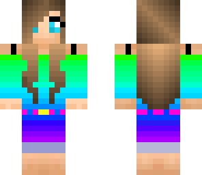turquoise girl with galaxy pants