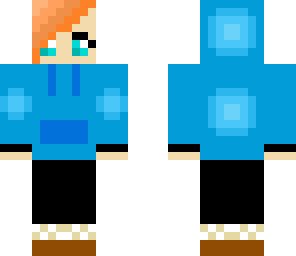winter blue hoodie girl