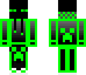 Cool Neon Green Enderman | Minecraft Skin