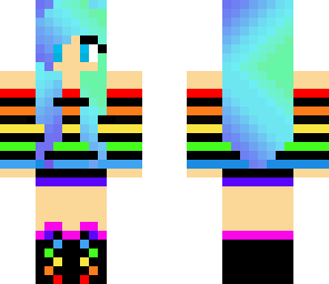 pretty rainbow girl