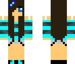 brown haired blue girl