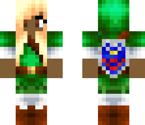 fixed girl link with shield and longer skirt