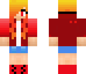 red flaming girl