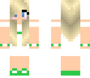 green and white dress