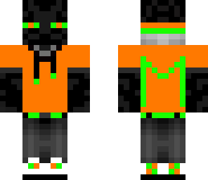 orange and black enderman