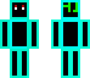 cyan outlined skin