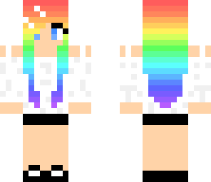 rainbow hair girl