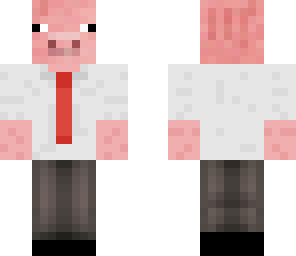 pig with shirt and tie
