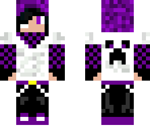 purple guy hood gloves