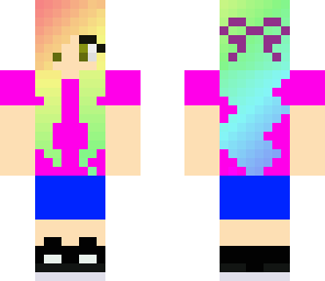 rainbow hair girl