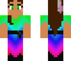 rainbow dress bunny ears