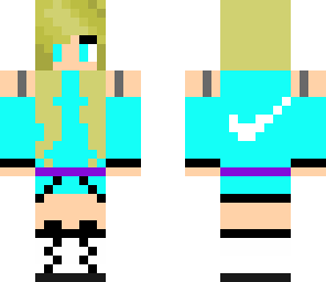 blue nike girl