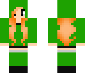 green hoodie girl