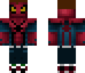 wear blue leggings and red boots