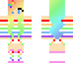 pastel rainbow girl