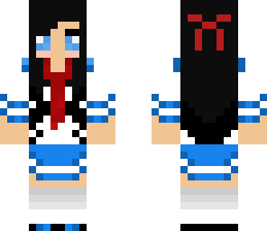 blue japanese school girl