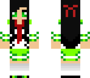 green japanese school girl