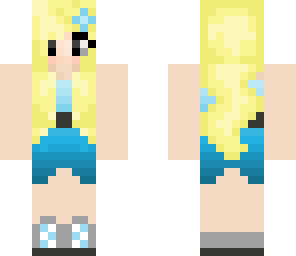 girld blue dress