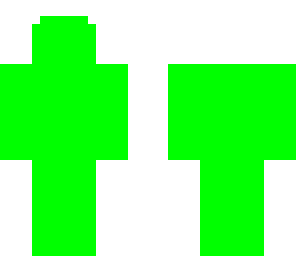 green guy with no head