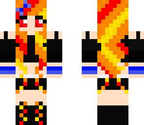 flaming girl