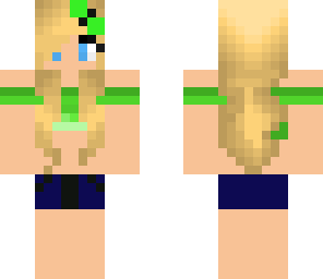 green pretty girl