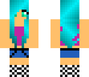 sunny day blue haired girl