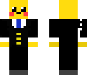 blue tied pikachu business man