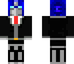 optimus prime in a suit