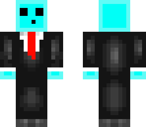 blue slime in a suit