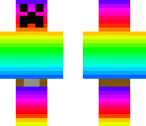 creeper face rainbow