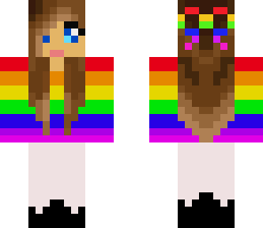 rainbow t-shirt girl with bow