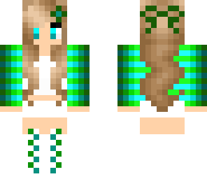 blue and green girl