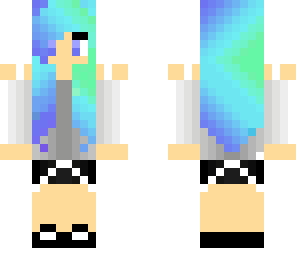 blue green hair cool