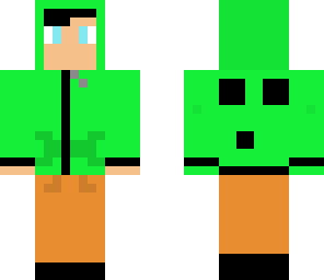 guy in chinos and slime hoodie