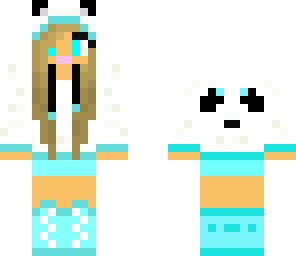 cute panda girl blue