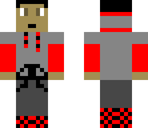 boy with red and grey