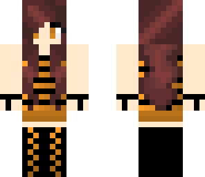 orange striped girl