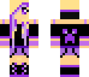 edited purple creeper girl