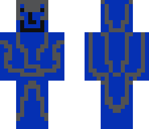 blue man in armour