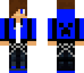 guy with blue creeper hoodie