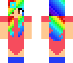 flower girl rainbow hair