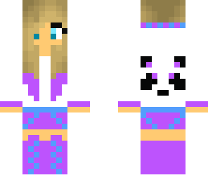 purple and blue panda girl