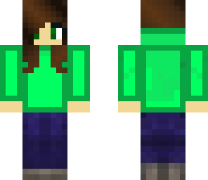 green hoodie girl