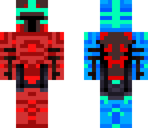 robot red and blue
