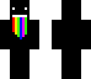 black face rainbow barf