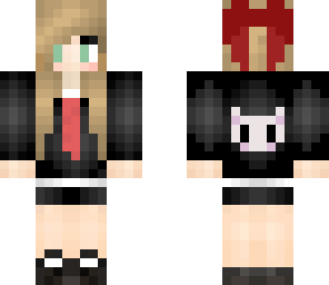 slender girl with bow