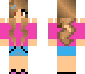 pink brunnette girl